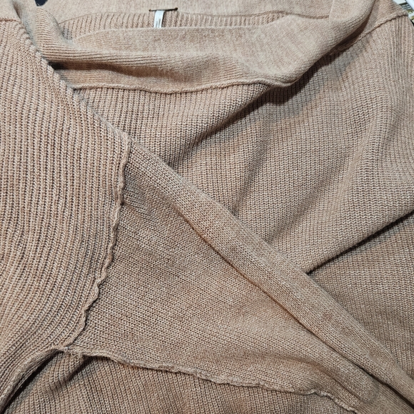 Free People Cowl Neck Sweater in Tan - Picture 4 of 4